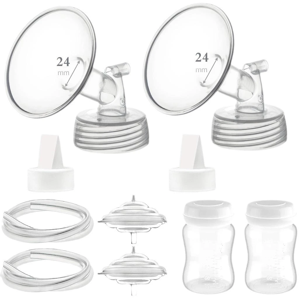 10pcs Breast Pump Flange Parts for Spectra S1/S2/9 Plus,BPA free, Not Original Breast Pump Accessories, Full Set Replacements