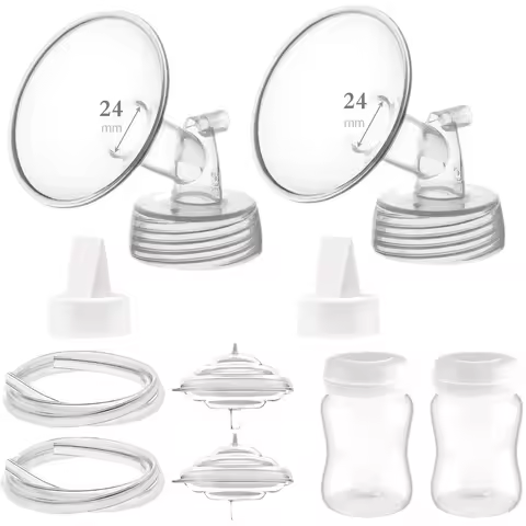 10pcs Breast Pump Flange Parts for Spectra S1/S2/9 Plus,BPA free, Not Original Breast Pump Accessories, Full Set Replacements