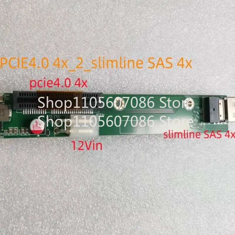 SlimLine SAS To PCIE4.0 4x PCIE To SFF-8654 RISER Card