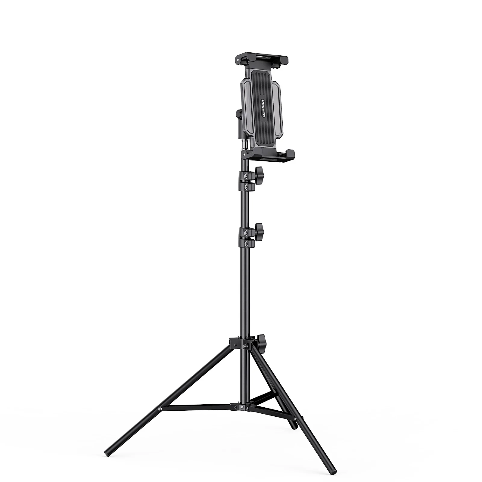 Adjustable Floor Tripod Tablet Holder Mount 55-160cm Tall Stand with 1/4 Screw for IPad Pro Air Phone Live Streaming Video Chat