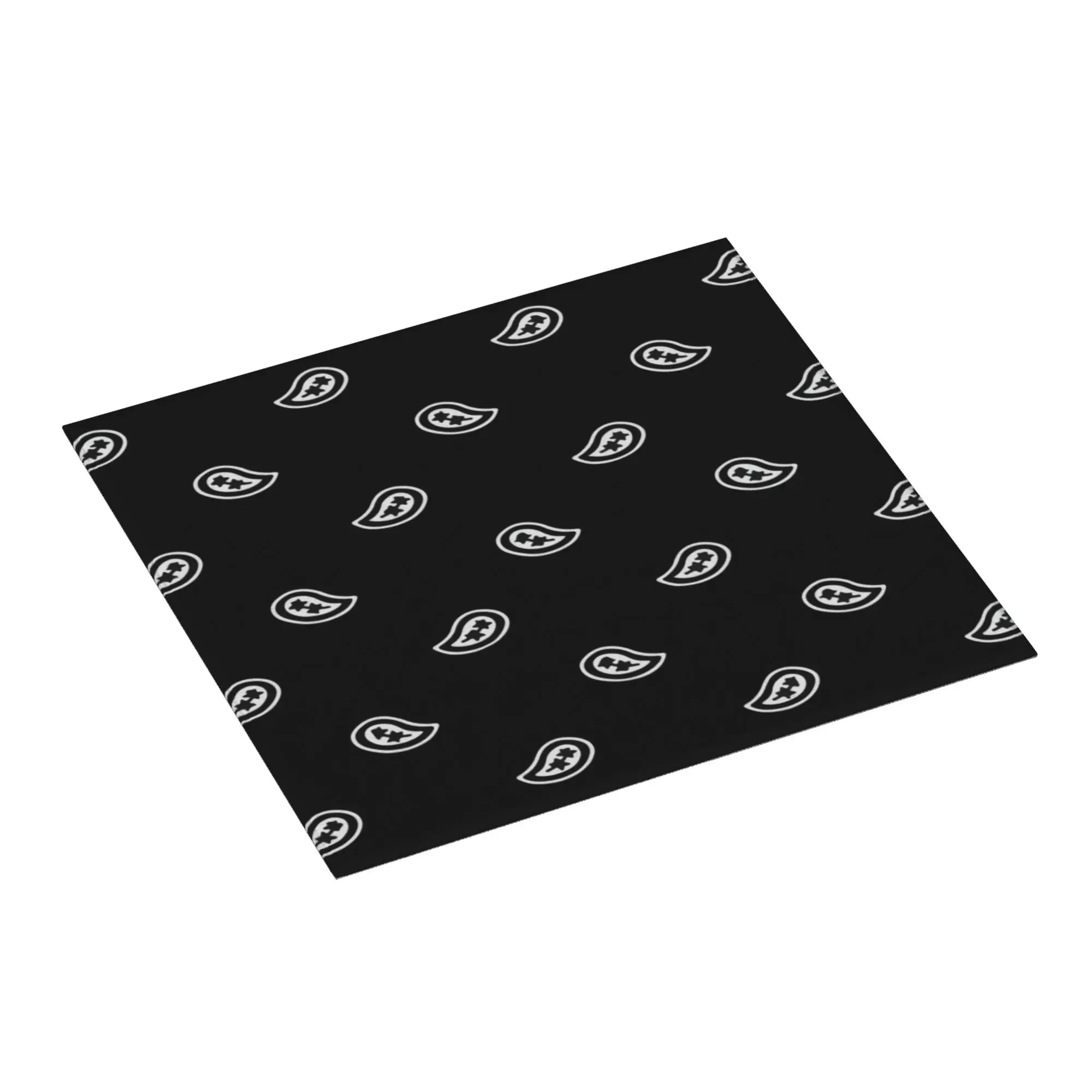 Drying Mat For Kitchen Black and White Bandana Paisley Barware Tableware Oil Proof Bohemian  Washable Kitchen Sink Drying Pad