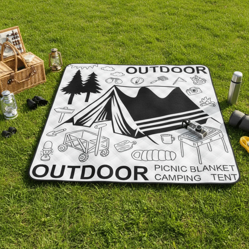 

Удобный складной коврик для пикника на открытом воздухе, водонепроницаемый удобный коврик для кемпинга, прочная основа, двусторонний коврик для пикника, лужайки, пляжа