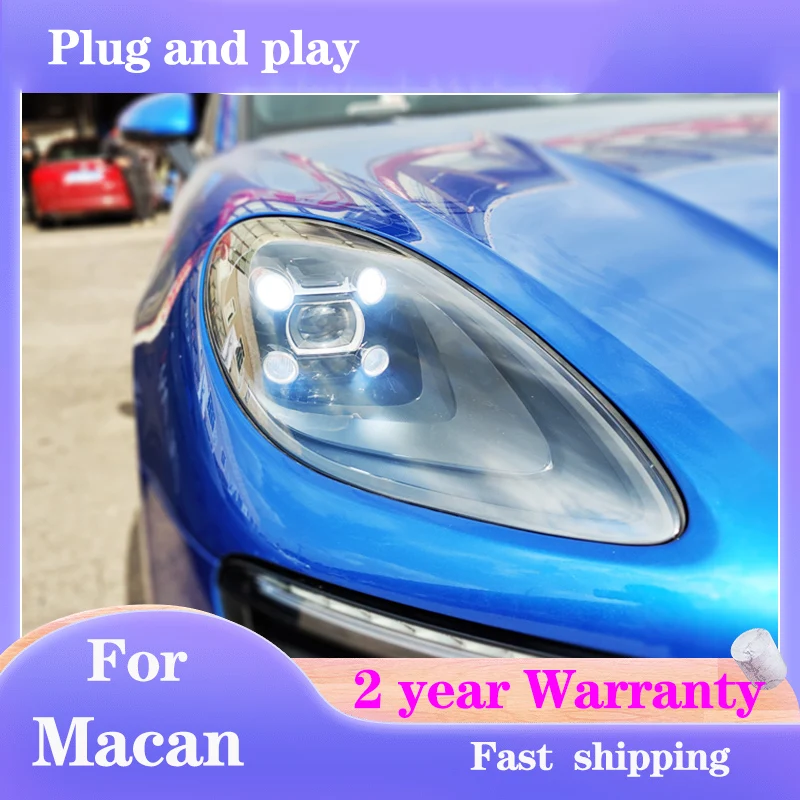 

Car Accessories Head Lamp For Porsche Macan Headlight 2014-2017 DRL Turn Signal High Beam Projector Lens Headlights