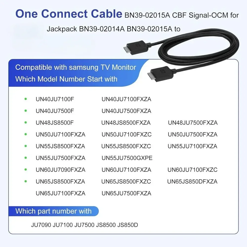 Brand NEW 2M One Connect Mini Cable BN39-02015A BN39-02014A for Samsung is for UN40JU7500F UN50JU7500F UN55JS8500F