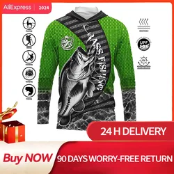 Man Outdoor Motion Go Fishing Pattern Moisture Wicking Fishing Apparel Tops 2024 Fishing Shirts Hooded Shirt Uv Protection