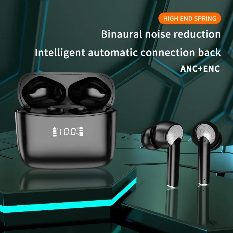 NEW J8Pro Active Noise Reduction Headset ANC ENC Stereo Call Noise Reduction Sport Wireless Bluetooth Smart Call Earphone