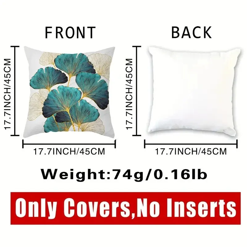 1pc Ginkgo Leaves Printed Pillowcase - Soft and Cozy Plush Design ForComfortable Sleep