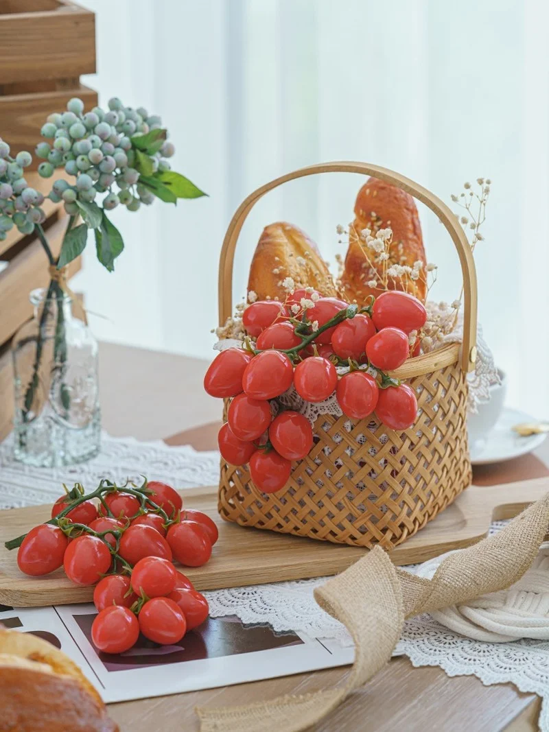 Simulation Fruit Model Cherry Tomatoes Tomato Picnic Photography Props Food Kitchen Scene Decoration Props