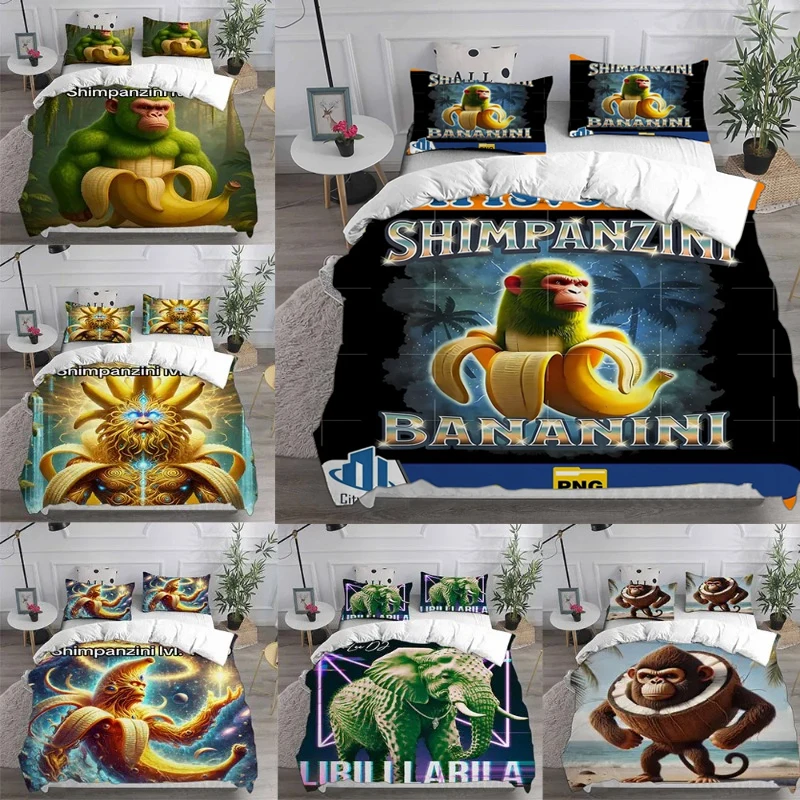 

Creative Cartoon Ai Italian Brainrot Tung Tung Sahur Bedding Sets Bed Cover Comforter Duvet Cover Pillow Case 2-3 Piece Set Home