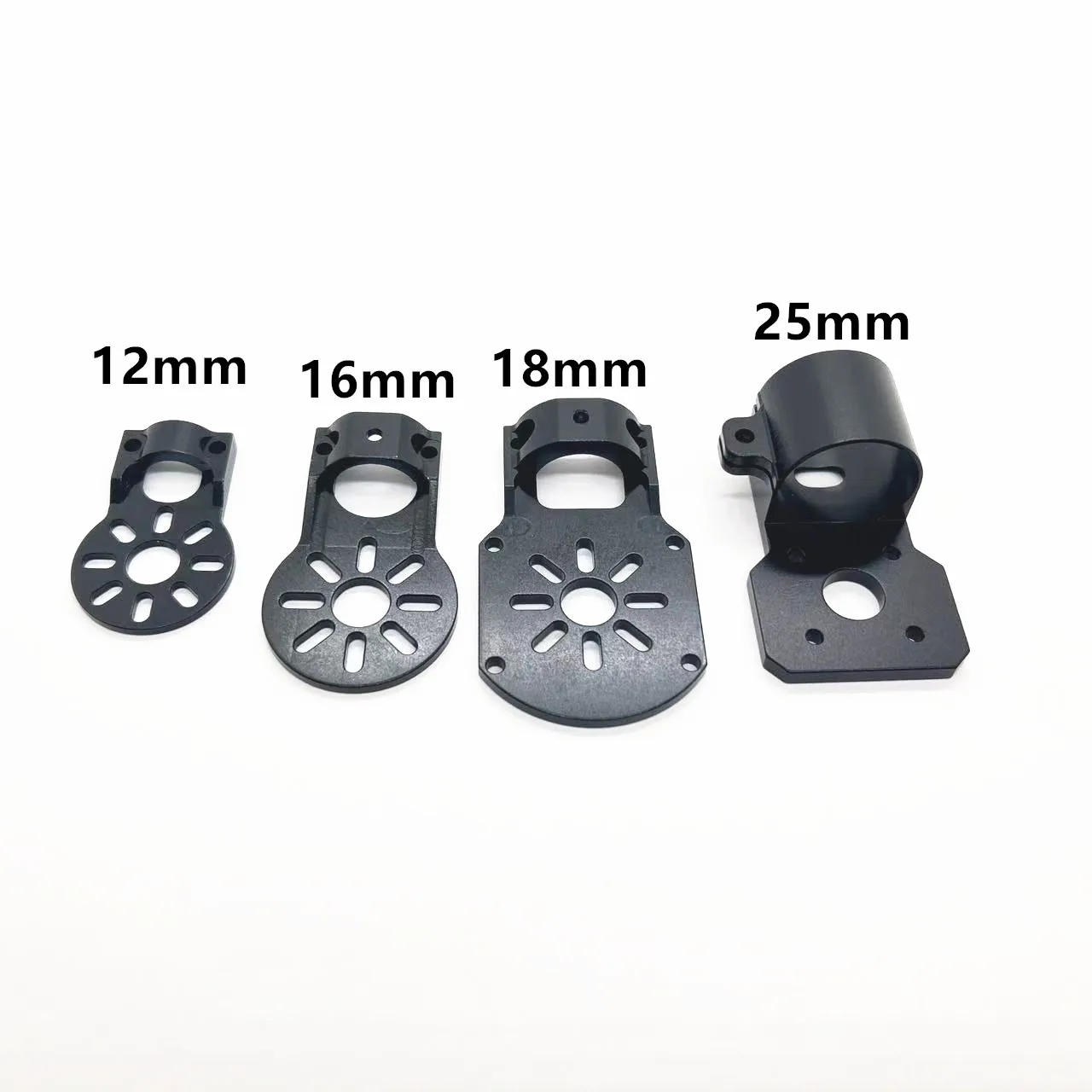 4PCS 12mm/16mm/18mm Aluminum Alloy Motor Seat Carbon Tube Connector Motor Mount Bracket Adapter With Screw for RC Airplane UAV