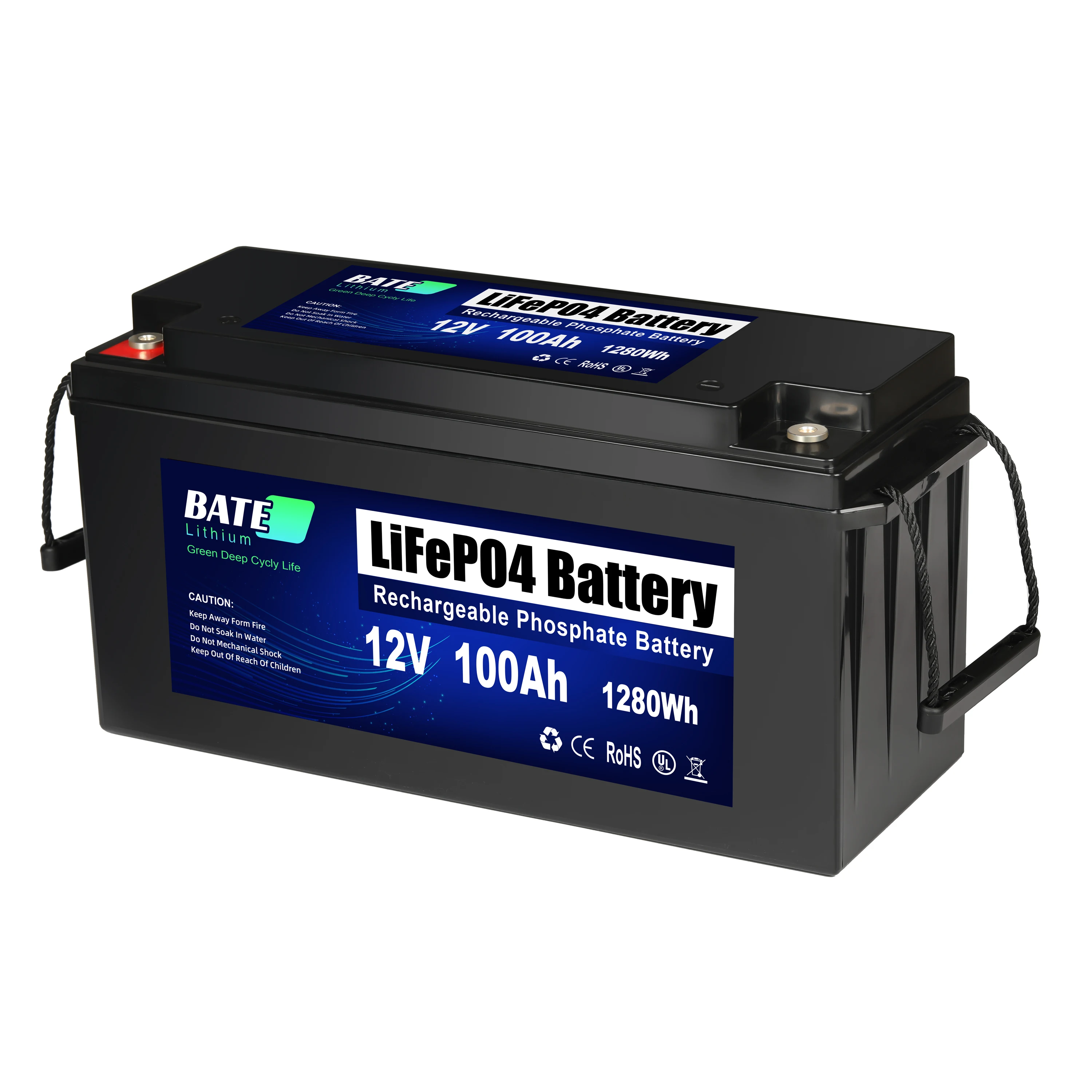 Paquete de batería Lifepo4 de 12V, 100Ah, 1028WH, batería de iones de litio integrada, BMS, inversor de sistema de energía Solar fuera de la red, 12,8 V, 100Ah