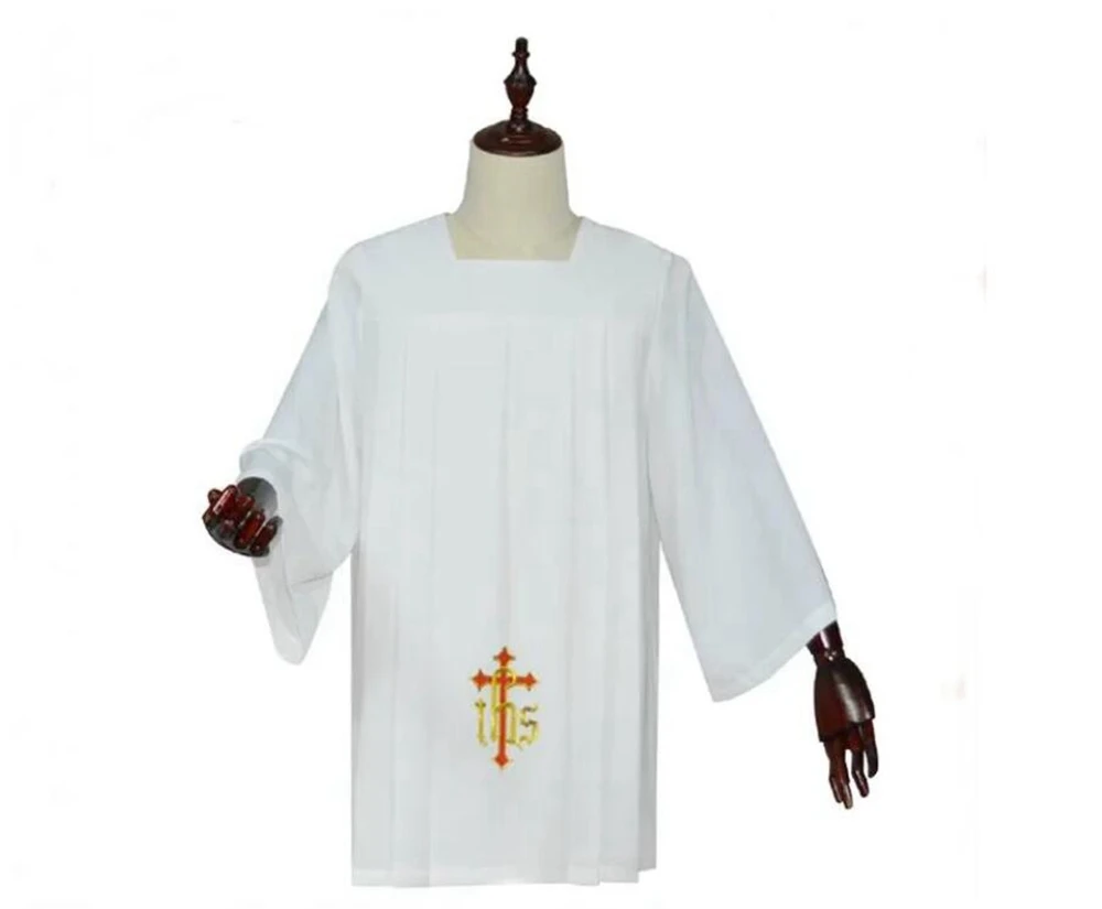 Surplice Vestment Cotta White Rochet Roman Catholic Church Anglican Bishop Choir Dress Priest Liturgical Clergy Tunic Robe