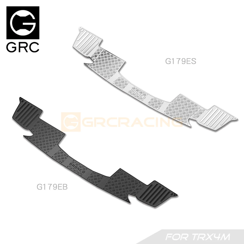 Rear Bumper Anti Slide Decorative Sheet/stainless Steel Car Shell Metal Protective Sheet For 1/18 Traxxas Trx-4m Bronco Trx4m