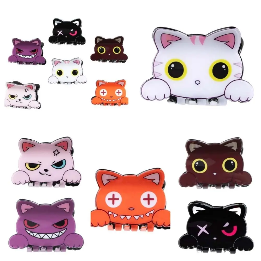 

Cute Evil Face Cat Hair Claw Cartoon Acrylic Animals Shark Clip Headwear Funny Cartoon Hair Clips Party