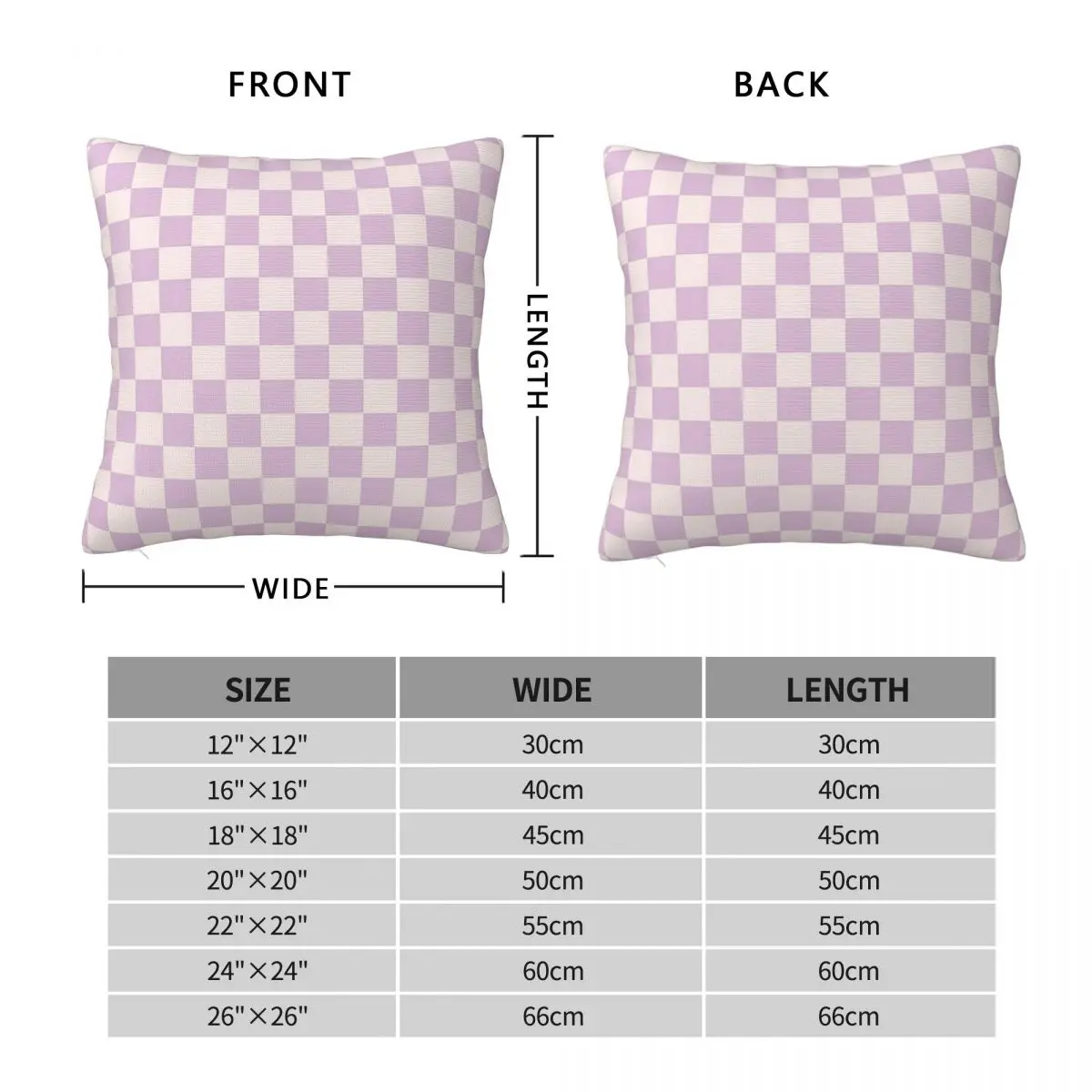 Checkerboard Check Checked In Light Lilac Purple Pink Pillowcase Pillows Cover Cushion Comfort Throw Pillow Cushions Used