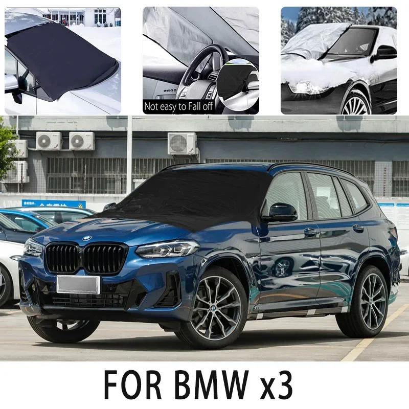 

Carsnow cover front cover for BMW x3 snowprotection heat insulation shade Sunscreen wind Frost prevention car accessories