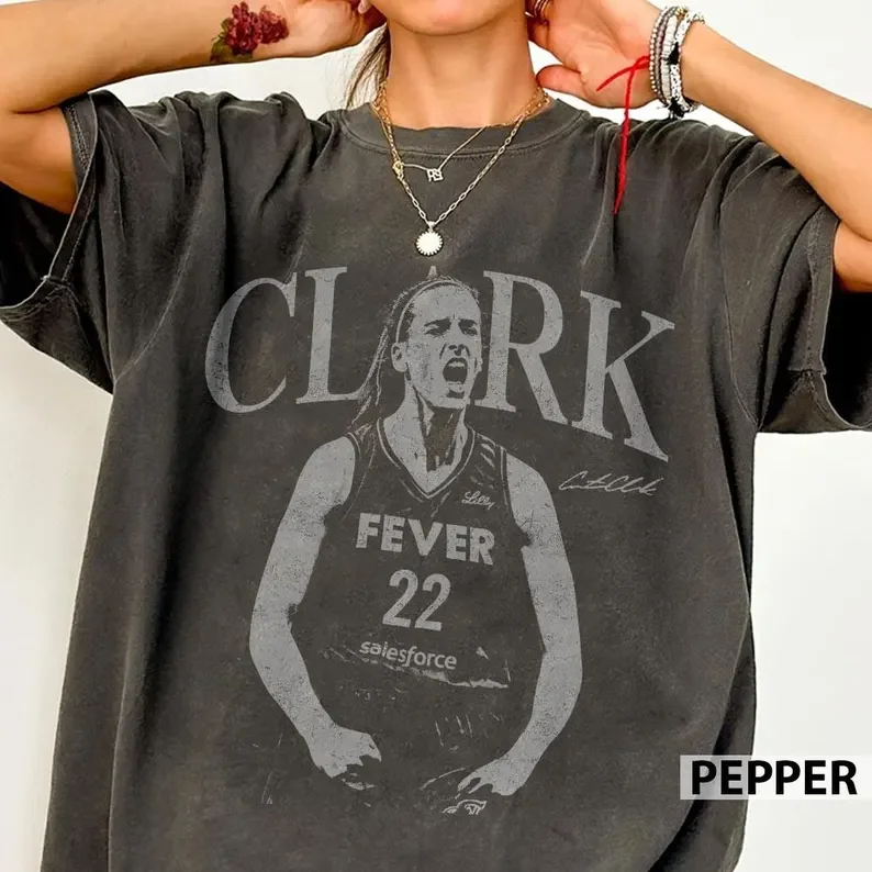 2026 Women's Basketball Hot Player Caitlin Clark Summer Men's and Women's Pure Cotton T-shirt Comfortable, Breathable Ins Y2k