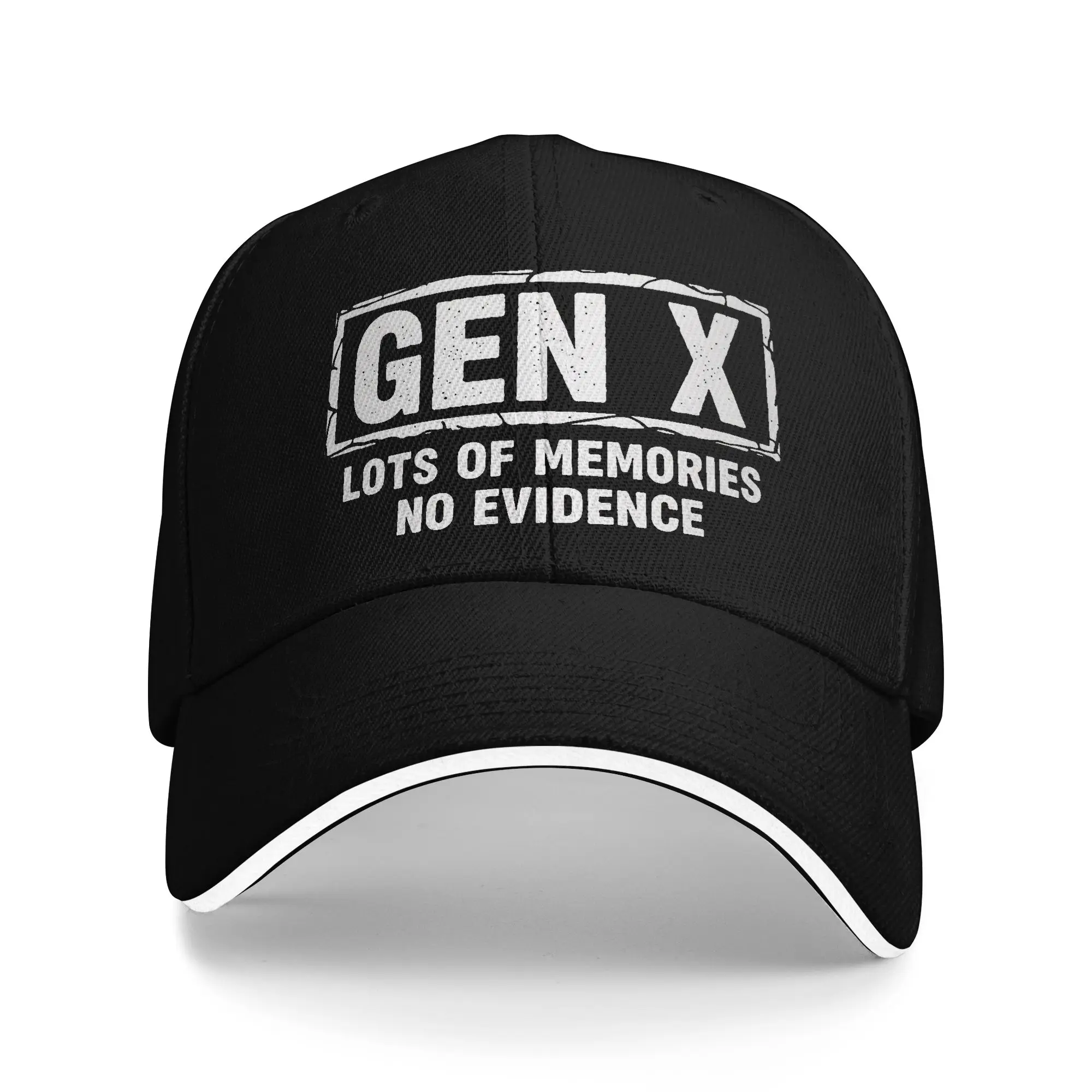 Fashion Gen X Lots of Memories No Evidence Funny Gen X Nostalgia  Baseball Cap Men Women Trucker Hat  Outdoor Workouts Sun Caps