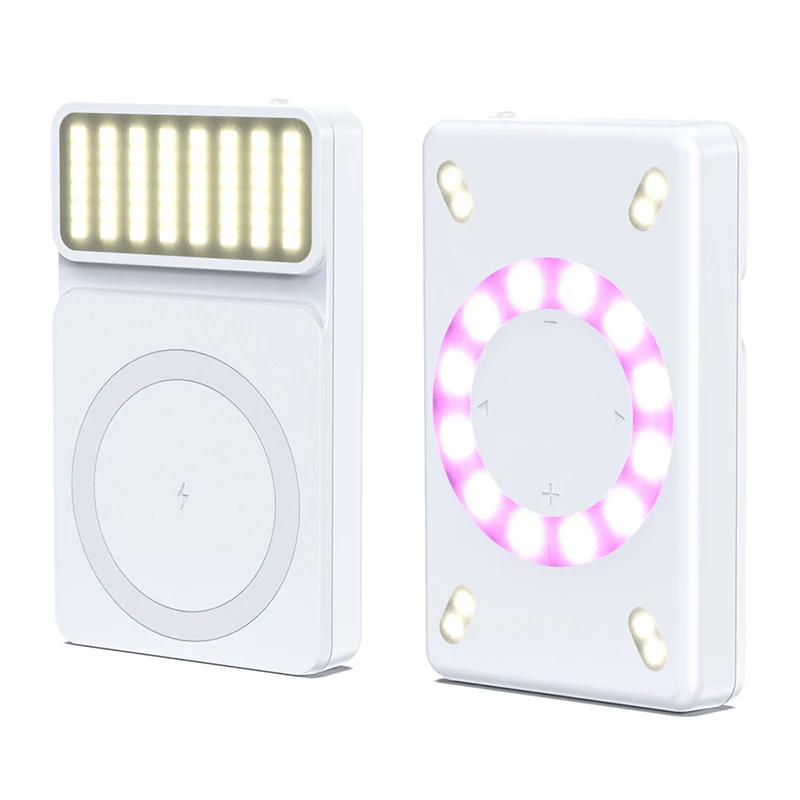 

10W Mobile Phone Fill Light RGB Rechargeable Magnetic Light With 3000mAh Battery 2500K-9000K For Photography Makeup Live Stream