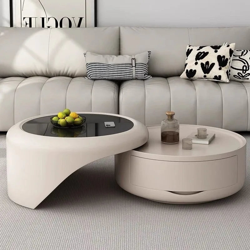 

Vanity Modern Coffee Table Bedroom Makeup Nordic Luxury Design Round Small Coffee Table Center Mesa Plegable Room Furnitures