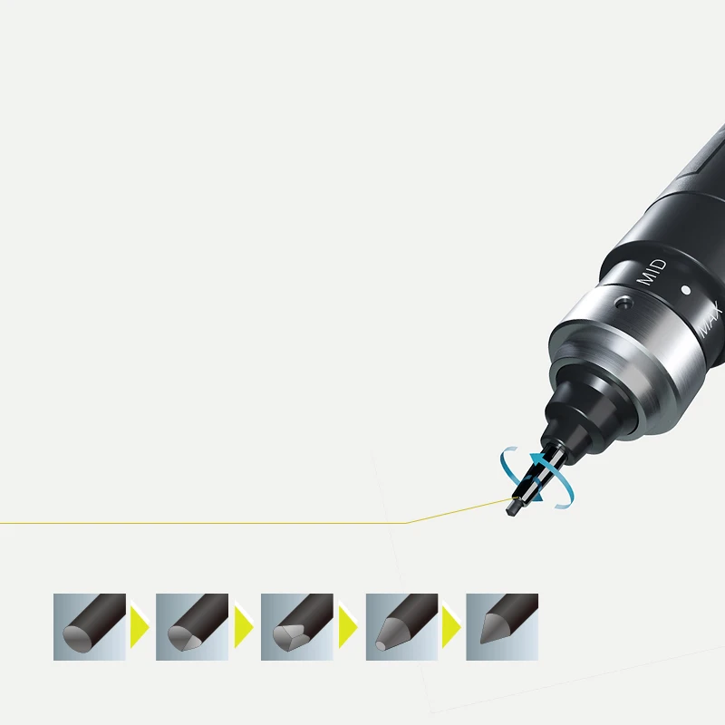 Uni Jepang Kuru Toga DIVE Spin pensil mekanik M5-5000 otomatis inti/memimpin sendiri berputar 0.5mm canggih menggambar alat tulis seni