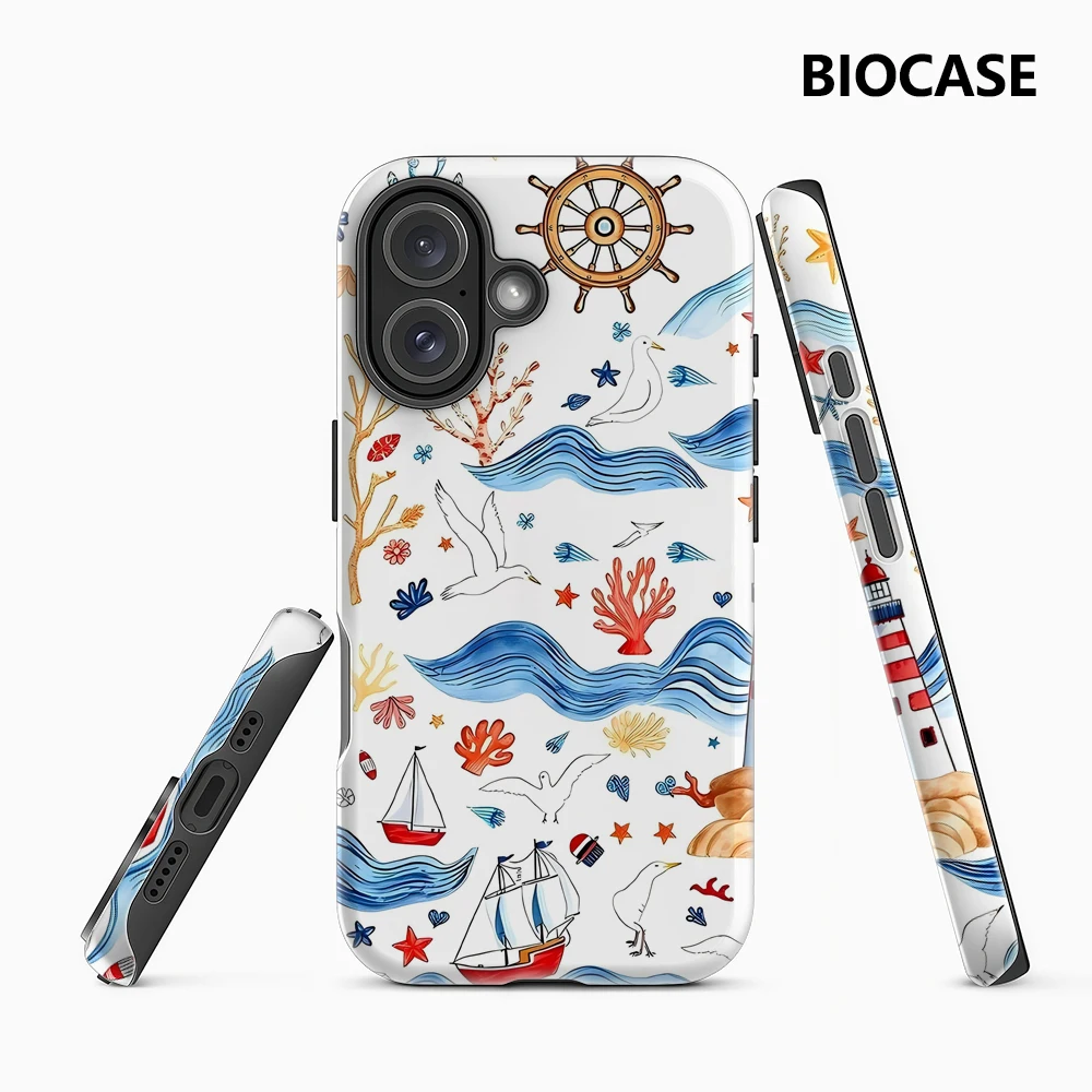 Seaside Charm IPhone17 Must-Haves Phone Case for IPhone 17 16 15 14 13 12 158 Pro Max Plus Double-layer Back Cover