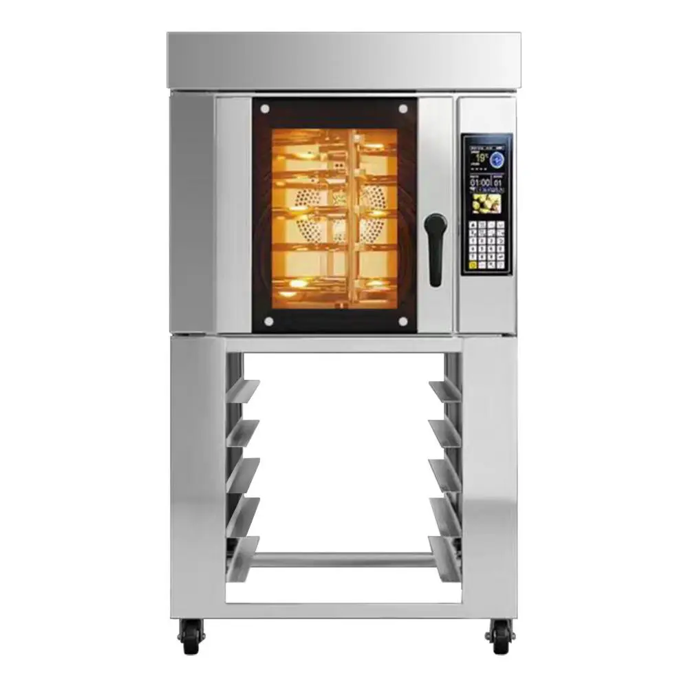 

Commercial 5-Tray Convection Oven Electric Rotating Bakery Equipment Deck Steam Oven for Cake & Bread Baking