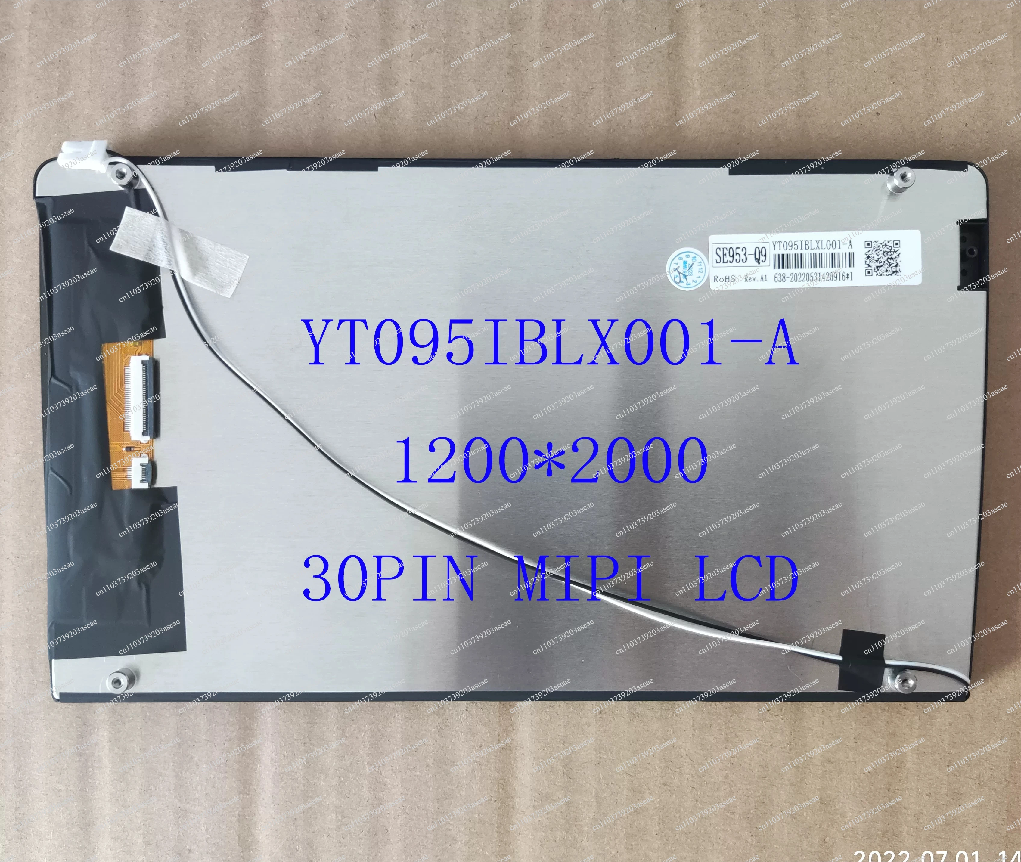 9.5 Inch IPS 2K Touch Screen LCD 1200x2000 Digitizer for Car Radio Android Head Unit 30Pin YT095IBLXL001/002/003