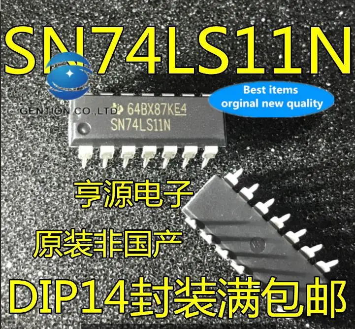 

10pcs 100% orginal new in stock SN74LS11N 74LS11N 72LS11 DIP-14 Three-way 3-input positive AND gate