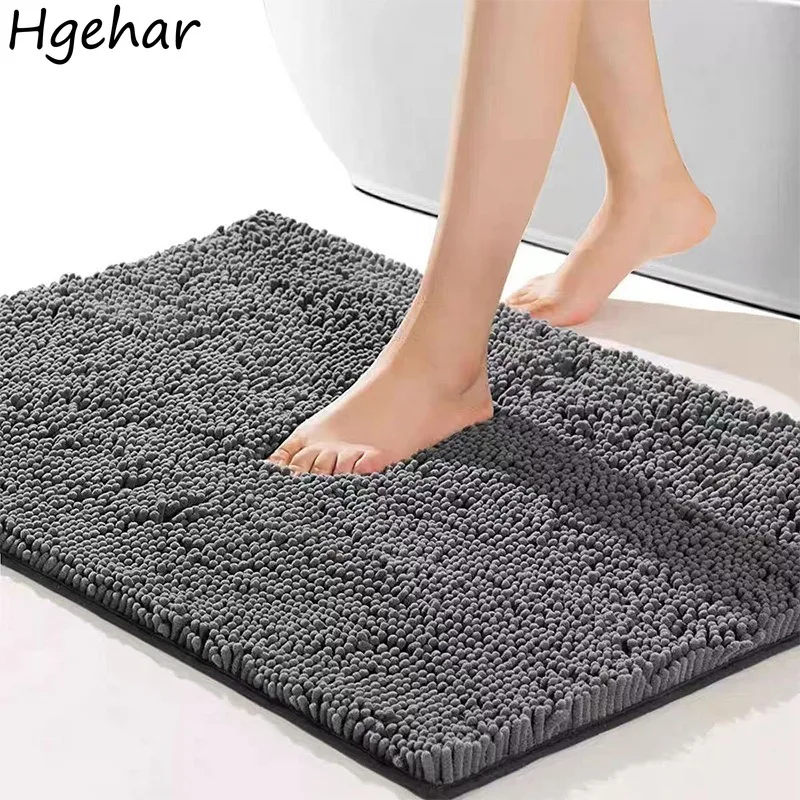 Household Carpet Bedroom Restaurant Floor Bathroom Toilet Door Absorbent Non-slip Mats Tender Comfortable Solid Simple Daily Ins