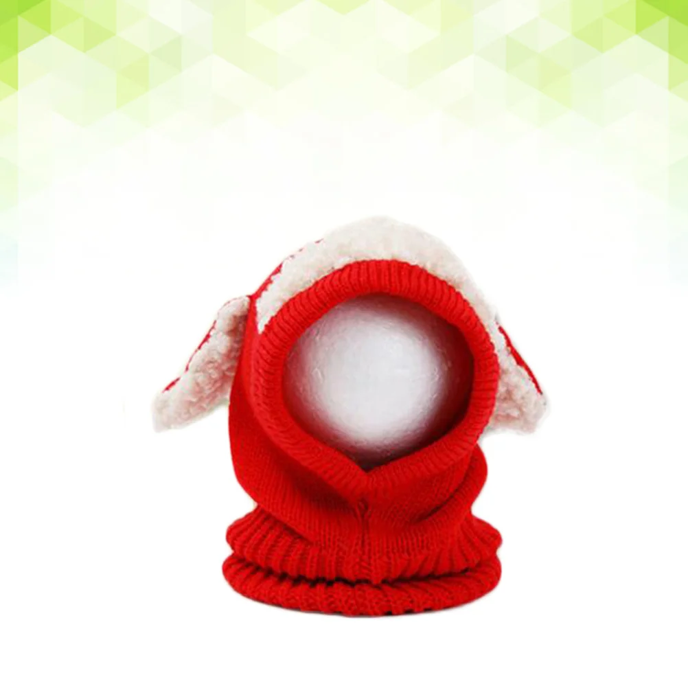 

Baby Puppy Scarf Wool Cap 6-36 Months Winter Warm Knitted Coif Hood Earflap Soft Stretchy Thick Green Material Close To Skin Hat