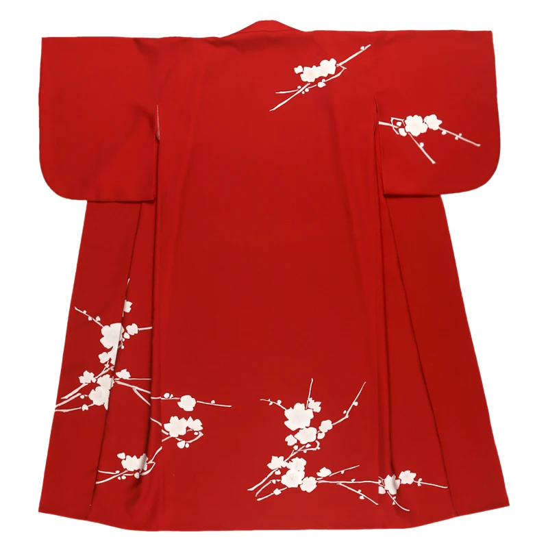 open lace back dress Ukiyoe Print Long Red Kimono – The Japanese Shop main image 0