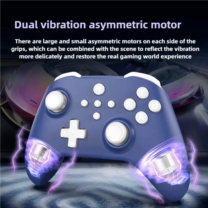 

ShanWan Bluetooth Gamepad For Nintendo Switch Tri-Mode Compatible For PC/IOS/Android Game Controller With Hall Dual Vibration