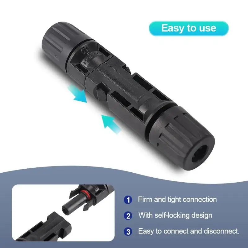 5‑10Pairs IP67 Waterproof PV Solar Connectors Male Female 1000V 1500V for Solar Panel System Application