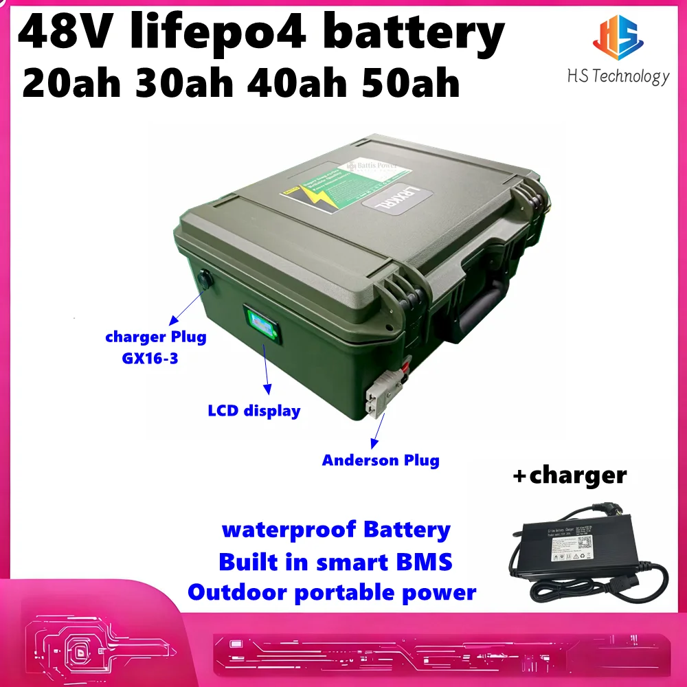 

Хит продаж: портативный аккумулятор LiFePO4 48В 30Ач/40Ач/50Ач: готов к переноске, долговечный, подходит для дома и работы.