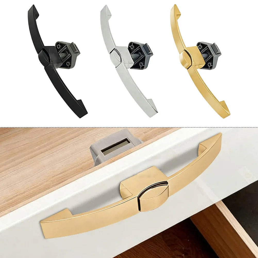

Camper Car Cabinet Lock Handle Push Lock RV Boat Lock Drawer Latch Button Locks Furniture Door Lock Hardware Accessories