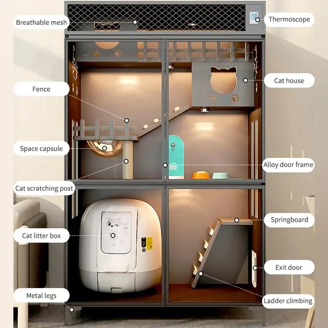 

HOT SALE Indoor large pet cat play cage house