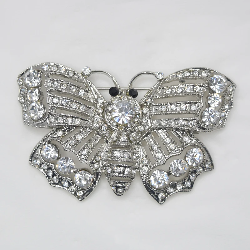 

12 шт./лот, оптовая продажа, стразы, бабочка, булавка, броши, ювелирные изделия, подарочные аксессуары C101901