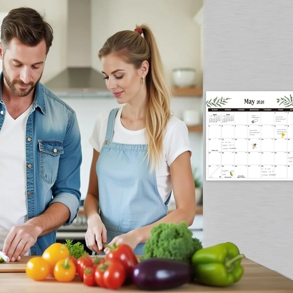Large Format Magnetic Calendar Magnetic Design Monthly View Wall Planner Daily Planning Refrigerator Calendar Kitchen Use