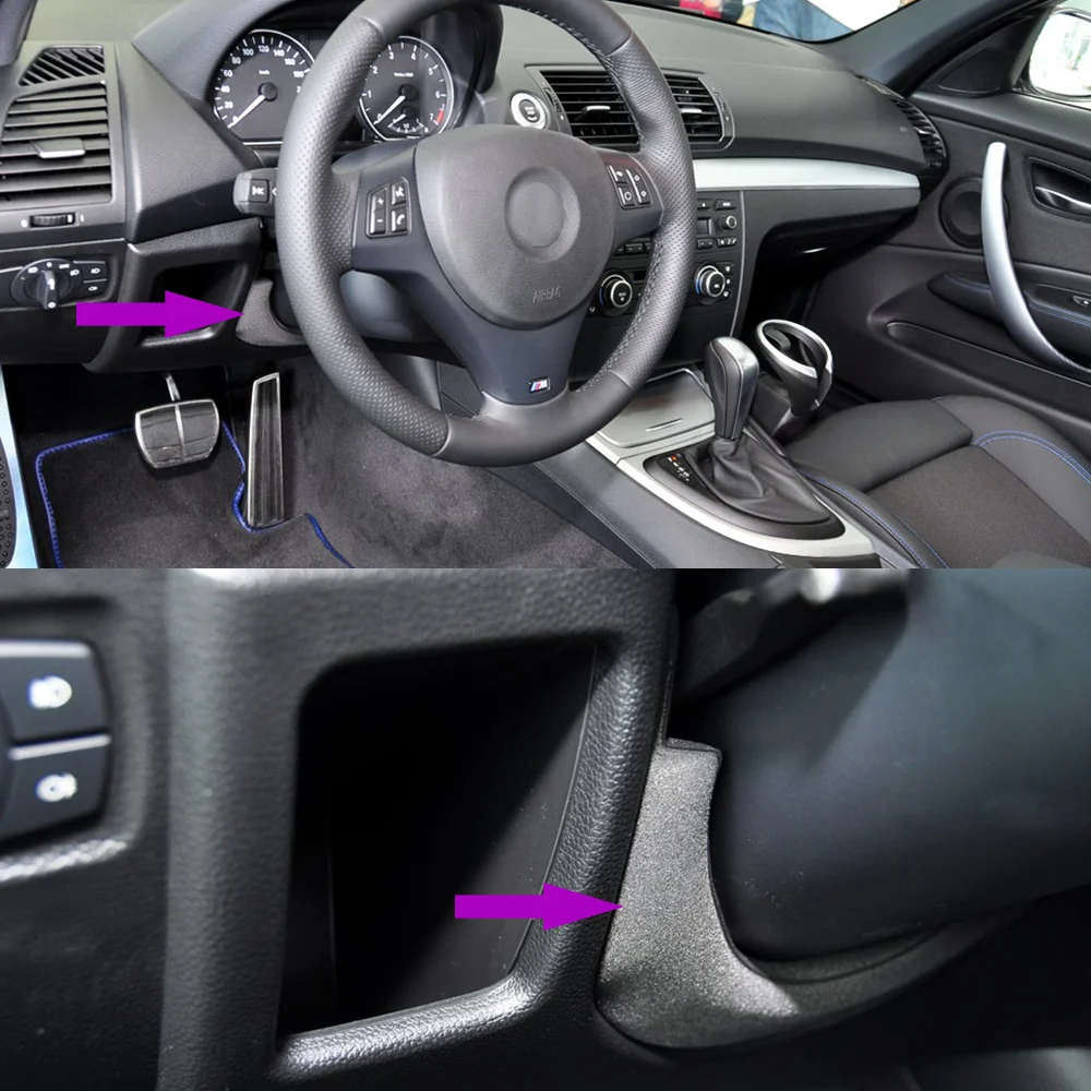 E81 E82 E87 E88 2004-2013 Auto-Innenraum Vorderes Armaturenbrett Lenkrad Untere Abdeckung Schaumstoff-Rückplatte Ersatz für BMW 1er Serie – Detail 18
