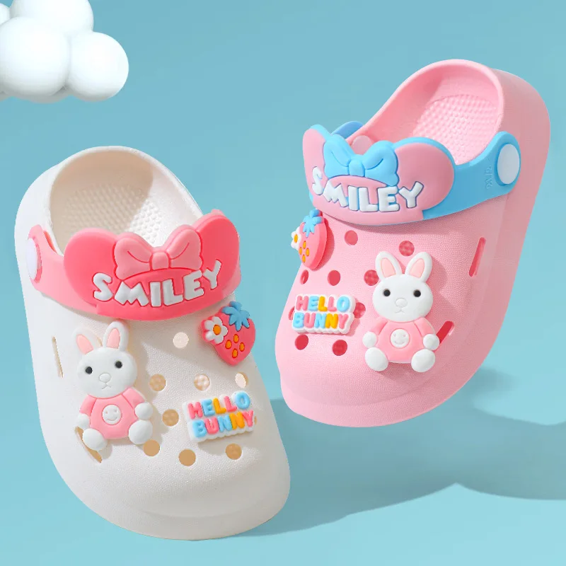 Sandales de dessin animé pour enfants, mules pour garçons et filles, chaussures de jardin pour bébés, pantoufles pour bébés, 2024