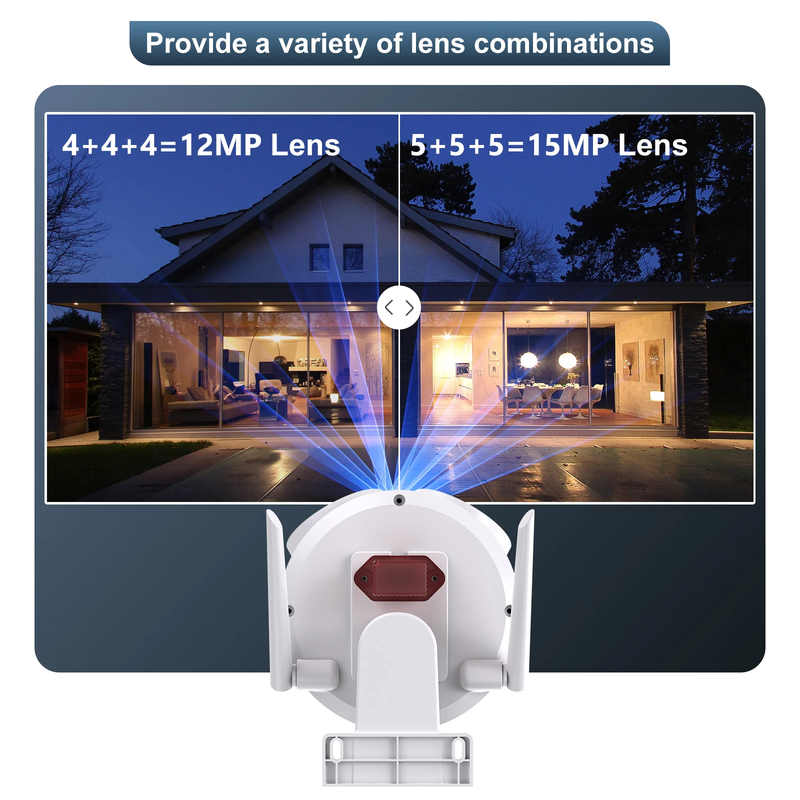 Three Lens PTZ IP Camera Outdoor 6K HD Three Screen WiFi Security Camera Auto Tracking 4K Dual Len Wirelss CCTV Camera