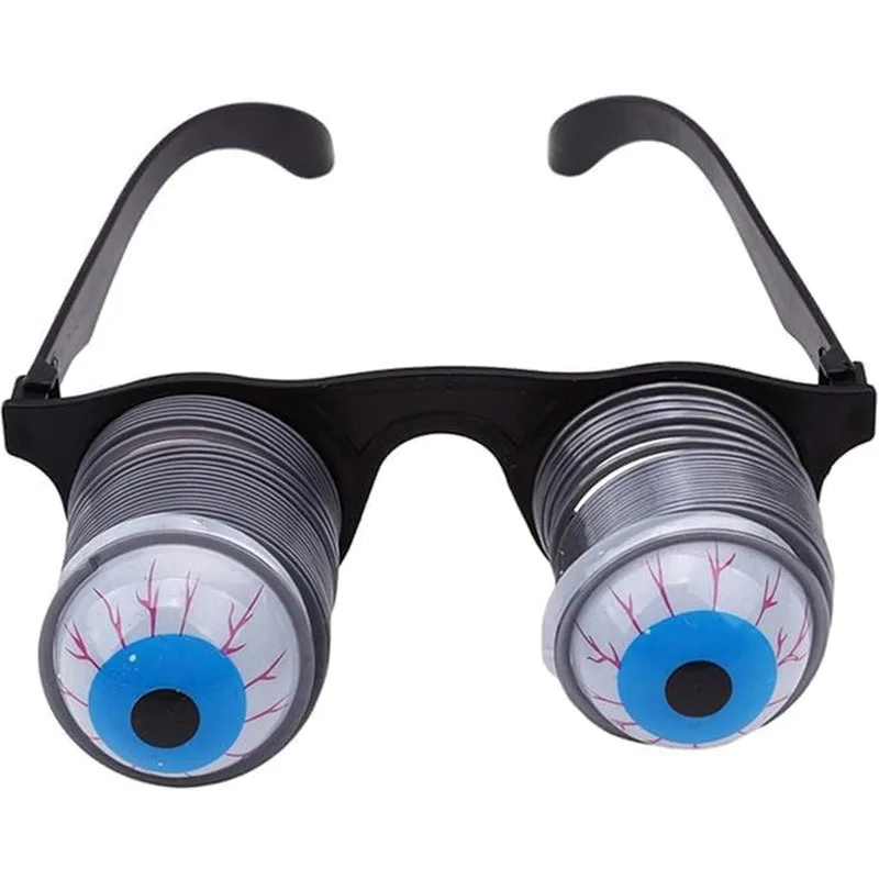 

5pcs Halloween Eyeball Glasses Funny Eyeglasses With Bouncy Eyeballs Creepy Spring Eye Glasses For Party Favors Prank Props