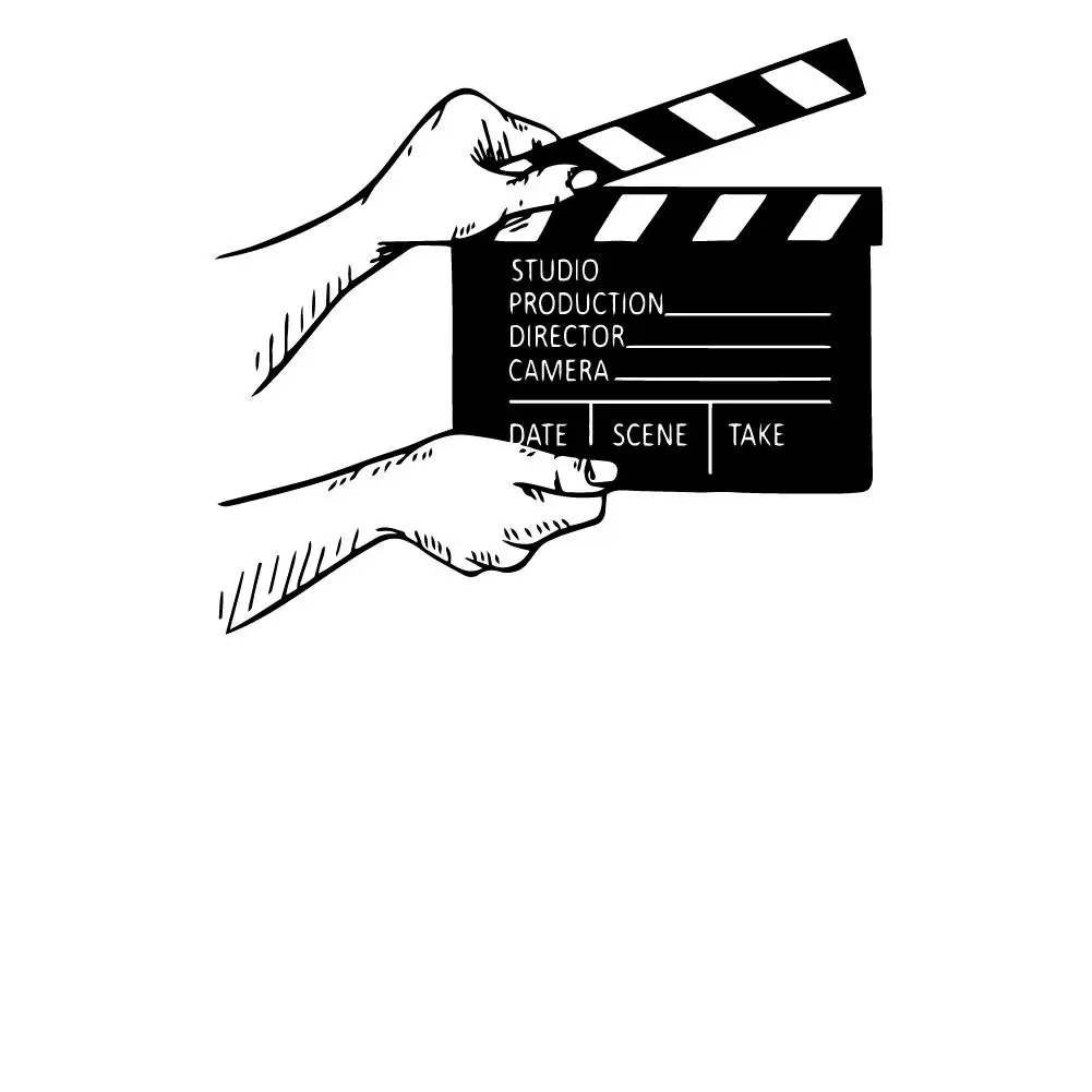 Movie Creation Wall Sticker Film Clapperboard Art Poster Films Making Vinyl Decal Wallpaper