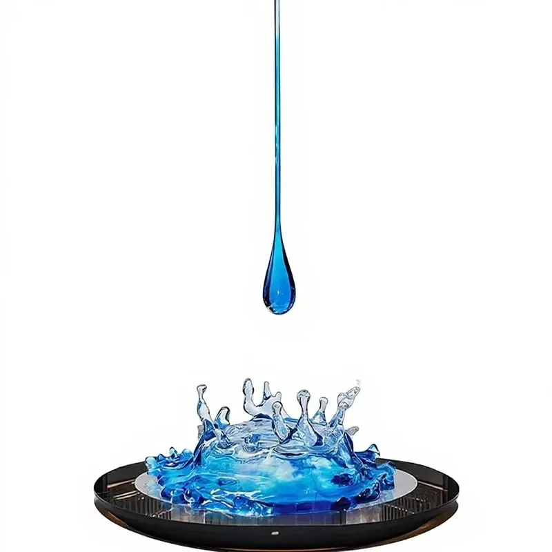 Modern Abstract Transparent Resin Water Drop Pendant Art Handmade Customizable Sculpture for Villa Hotel Lobby Staircase