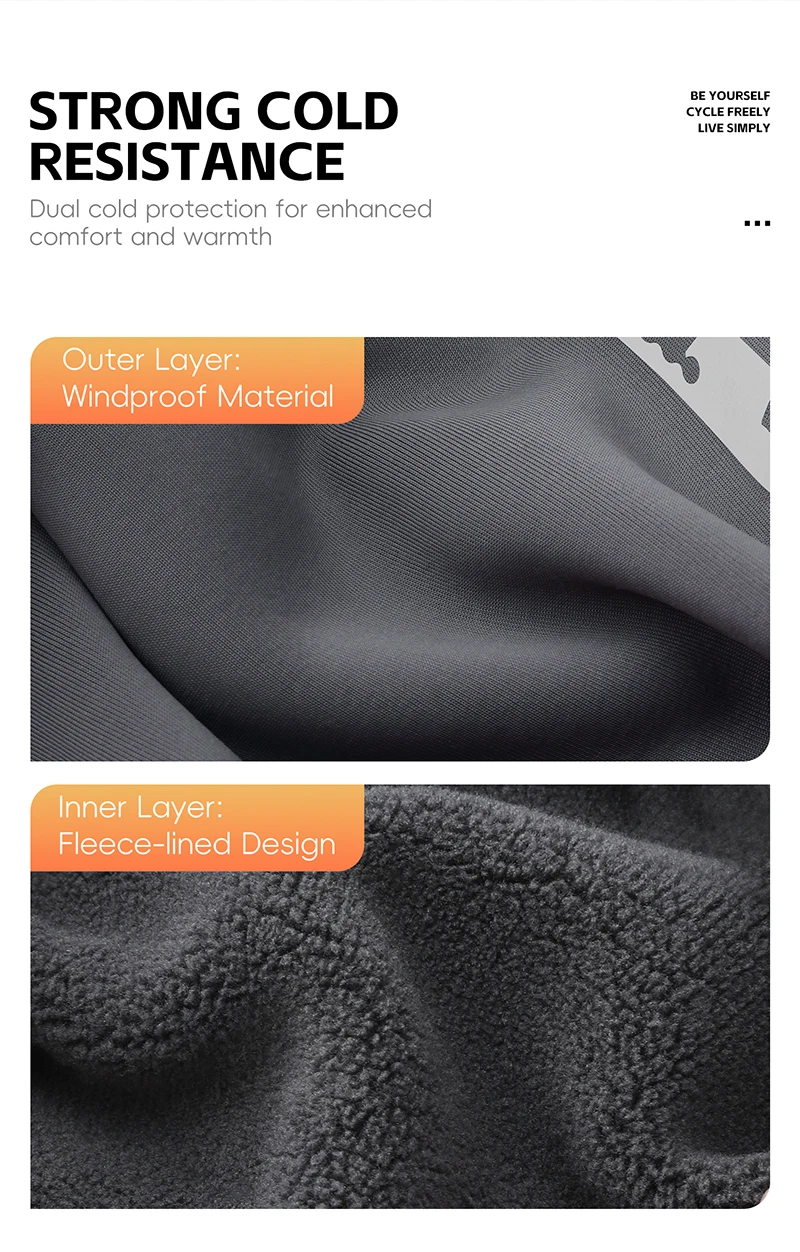 WEST BIKING Winter-Fahrradhandschuhe, Fleece-gefüttert, Touchscreen-fähig, rutschfest, winddicht, für Straßen- und Mountainbikes, für Männer und Frauen, warme Griffhandschuhe – Detail 4