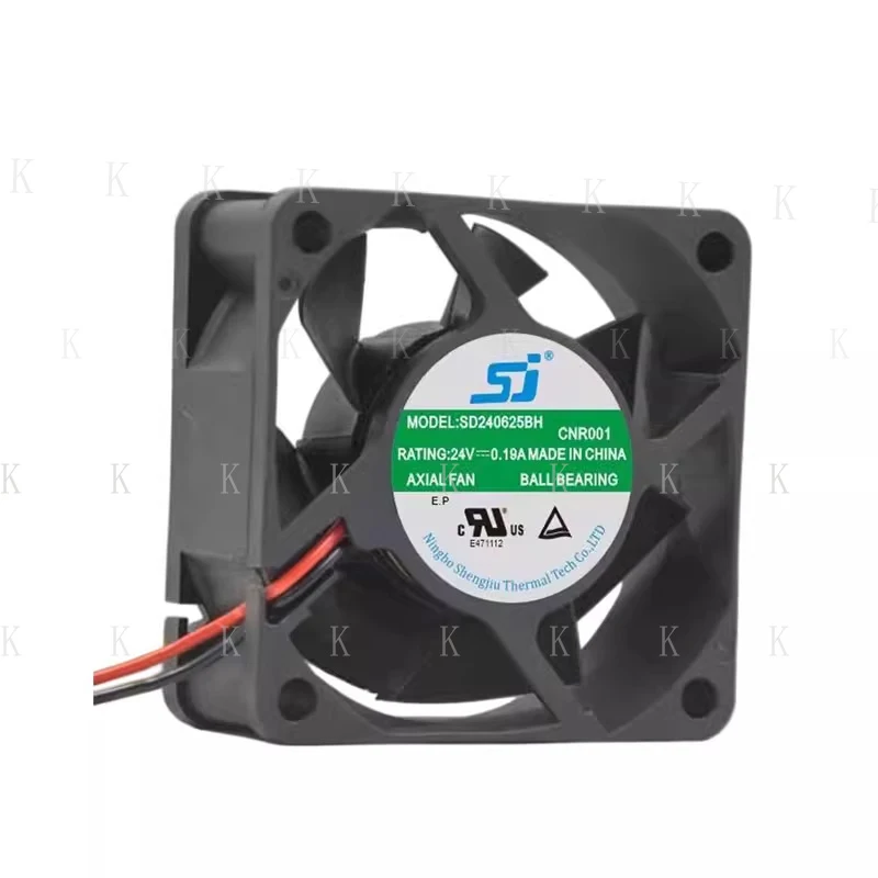 C  FOR SJ SD240625BH 24V 0.19A 6025 6cm 2-Wire Dual Ball Inverter Cooling Fan
