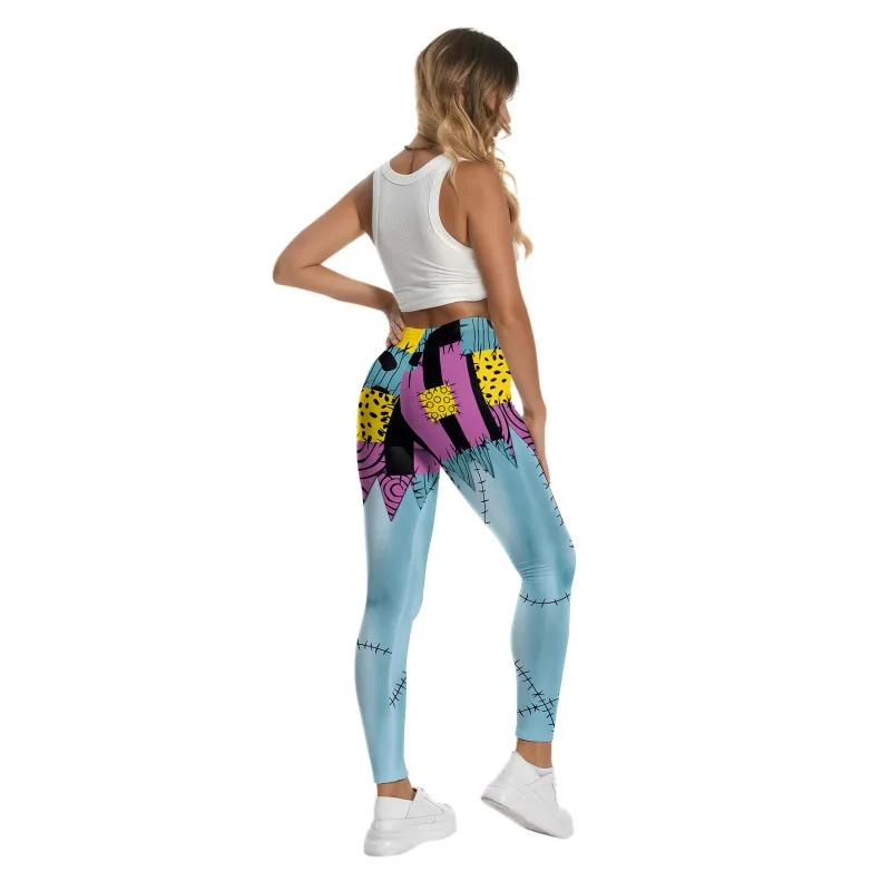 Cosplay Costume Women Sexy Girl Sally Leggings Fitness Tights Trousers Halloween  Party Horro Zombie Carnival Bottom Female view 3