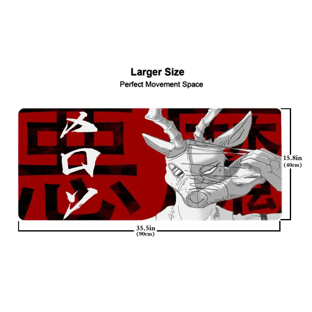 لوحة ماوس كارتون Beastars لوحة ماوس للكمبيوتر اللوحي xl سطح المكتب حصيرة لطيفة عالية الدقة مطبوعة لوحة مفاتيح الألعاب مشغل csgo 90x40 #3