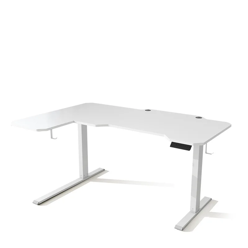طاولة رفع كهربائية على شكل حرف L بطول 1.5 متر، مكتب زاوية، محرك مزدوج، طاولة دراسة للكمبيوتر، مكتب تقسيم #6